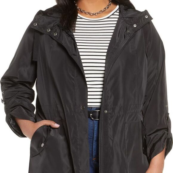 Halogen Hooded Cinch Waist Rain Jacket NWT Size XXL - Picture 2 of 8